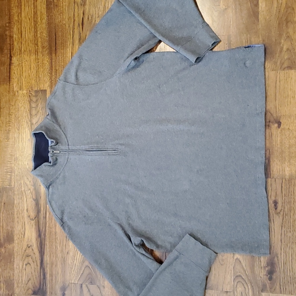 Mens Brook Bros. gray 1/4 zip pullover size XXL